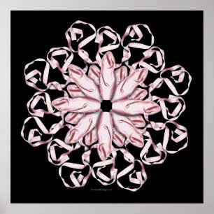 Pôster Teste padrão do balé (rosa)