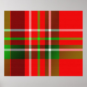 Pôster Teste padrão do Tartan do Natal
