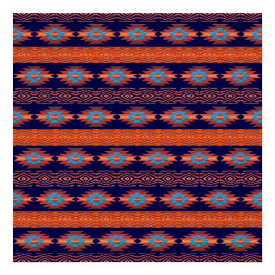 Pôster Teste padrão tribal étnico do sudoeste