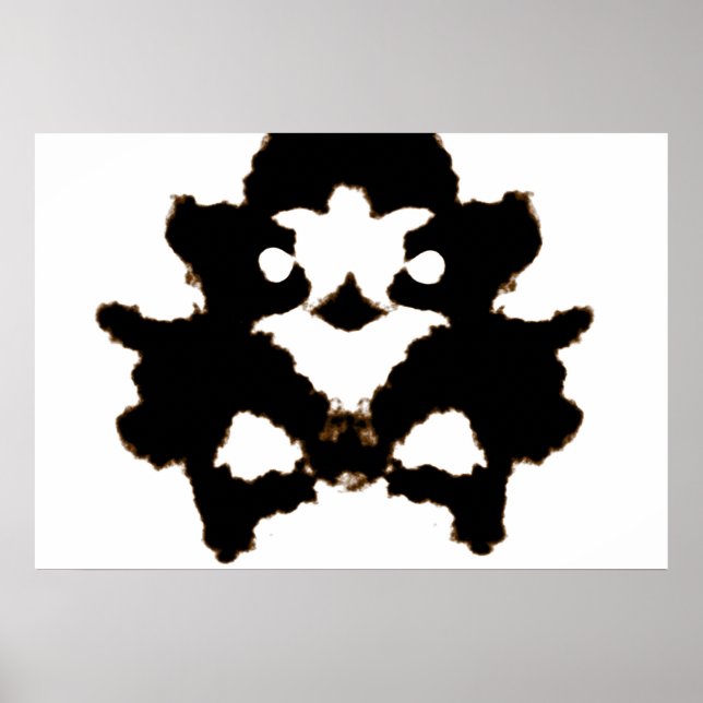 Pôster Teste Rorschach de uma Placa de Bloco de Tinta (Frente)