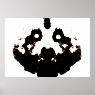 Poster Teste Rorschach de uma Placa de Bloco de Tinta em