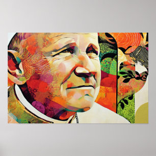 Poster Testemunha Brilhante de João Paulo II Santo