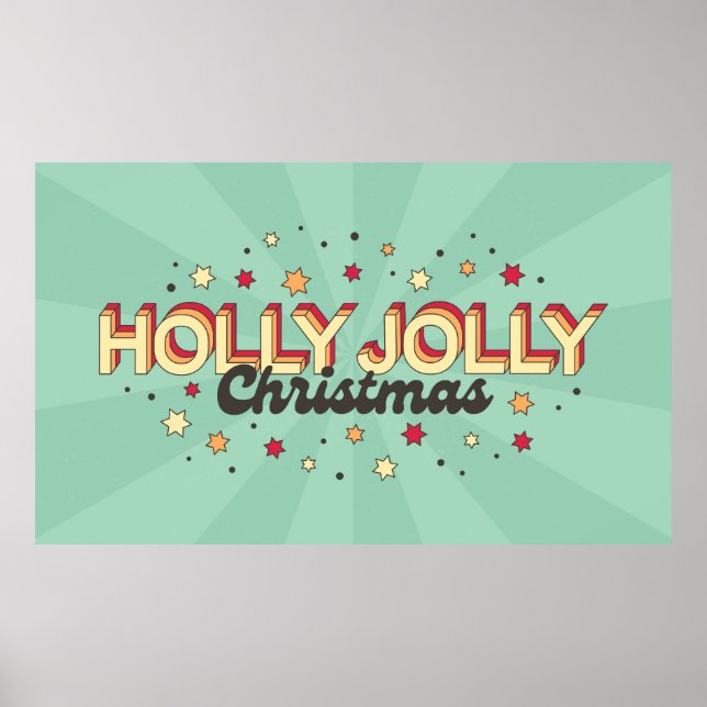 Poster Testemunha de Holly Jolly, retro de Natal (Frente)