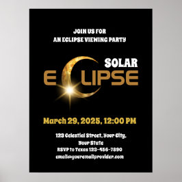 Poster Testemunhando o Eclipse Solar Parcial 29/3/2025