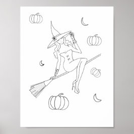 Poster Testemunhas de halloween, coloração