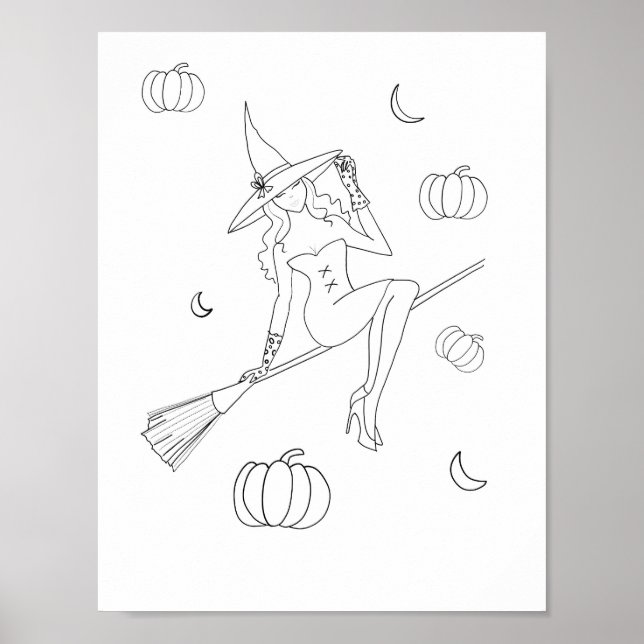 Poster Testemunhas de halloween, coloração (Frente)