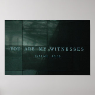 Poster Testemunhas Isaiah 43.10 Museu do Holocausto