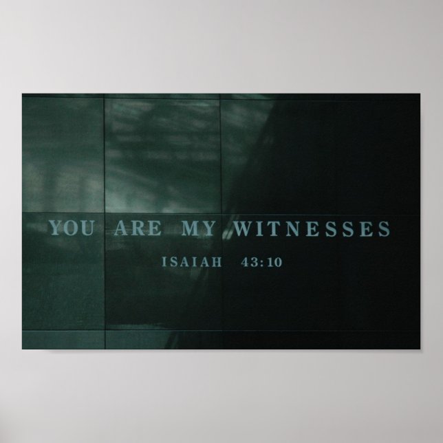 Poster Testemunhas Isaiah 43.10 Museu do Holocausto (Frente)