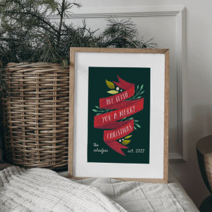 Poster Testemunhos Festivos Feriado de Natal Personaliz