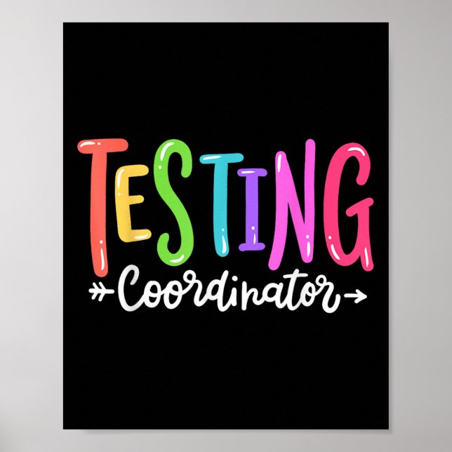 Poster Testing Coordinator Test Day Exam Motivational Squ (Frente)