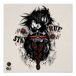 Pôster Tête de mort hipster skulls stay true