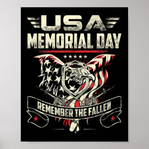 Poster Teto Do Dia Memorial Dos Eua Para Mulheres Homens