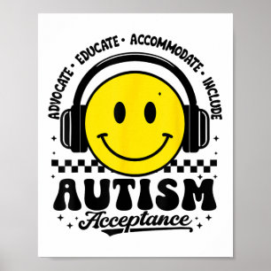 Poster Teto Especial de Educação de Consciência Autismo