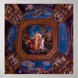 Pôster Teto no Vaticano em Roma, Itália