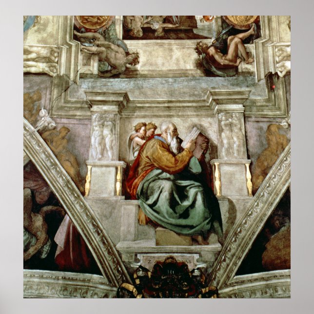 Poster Teto Sistine Chapel, 1508-12 (Frente)