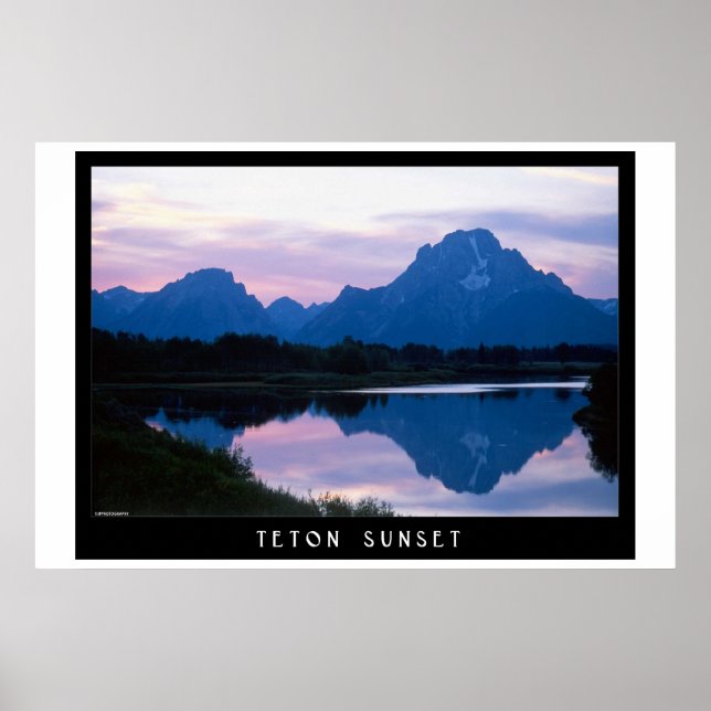 Poster Teton Sunset (Frente)