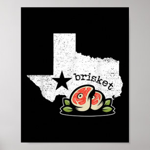 Poster Texas Brisket Home State Love Funny Barbecue