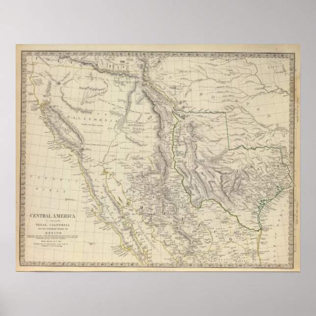 Pôster Texas, Califórnia, México (Frente)