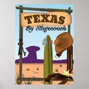 Pôster Texas De Carruagem
