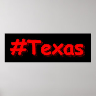 Poster "#Texas " Design bonito. Comprar Agora