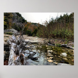 Poster Texas Hill country rochas e riachos