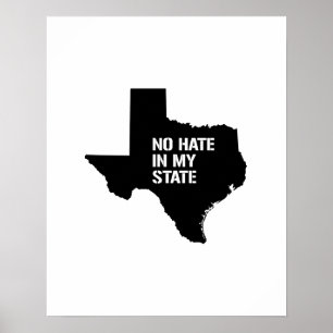 Poster Texas: Nenhum ódio em meu estado