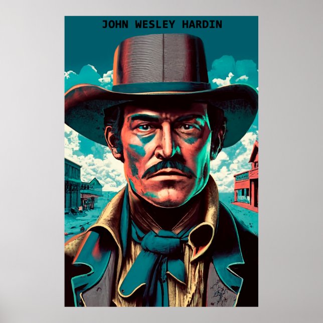 Poster Texas Outlaw John Wesley Hardin (Frente)