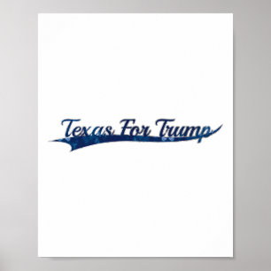 Poster Texas Para Trump Conservador Político Vintage Var