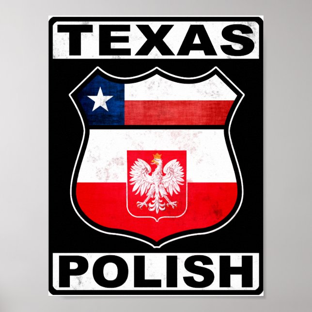 Pôster Texas Polonês Americano (Frente)