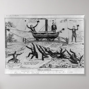 Poster Texas que entra, 1844