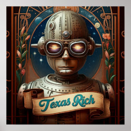 Poster Texas Rich - Visionário Steampunk