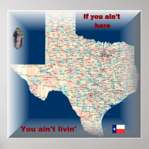 Poster texas-road-map