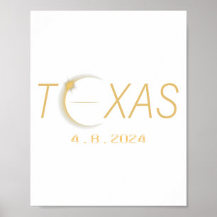 Poster Texas Solar Eclipse 2024 Shirt Total
