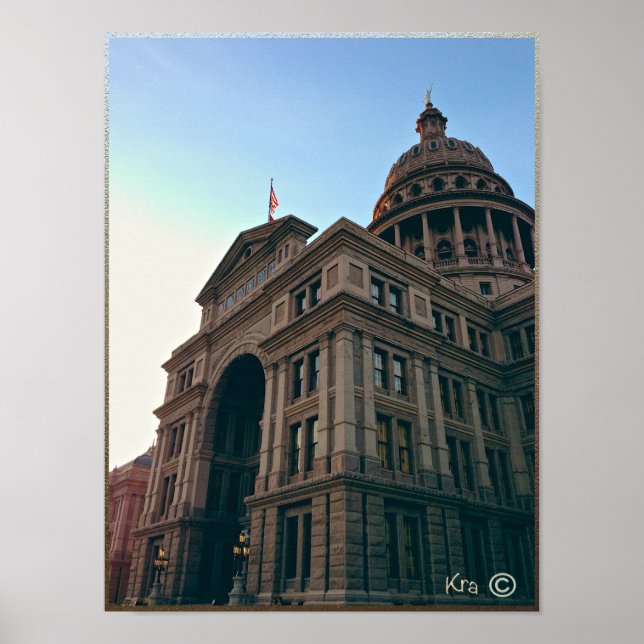 Poster Texas State Capitol Building, Austin TEXAS (Frente)