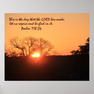 Poster Texas Sunrise c/ Verse do Salm 118:24