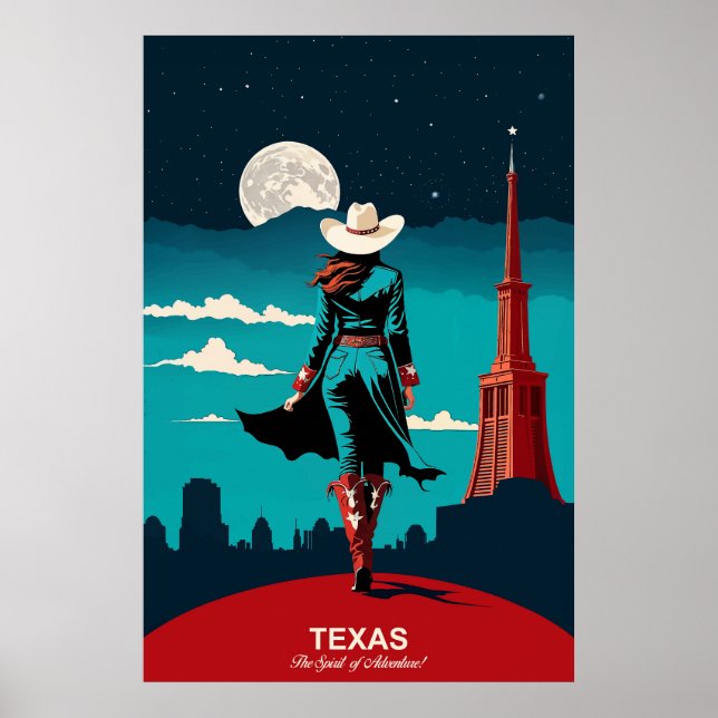 Poster Texas Viagem: O Espírito de Adventure Viagem Poste (Frente)