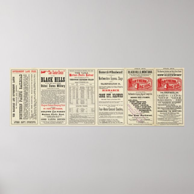 Pôster Text Page of Black Colinas, Montana, Alto Missouri (Frente)