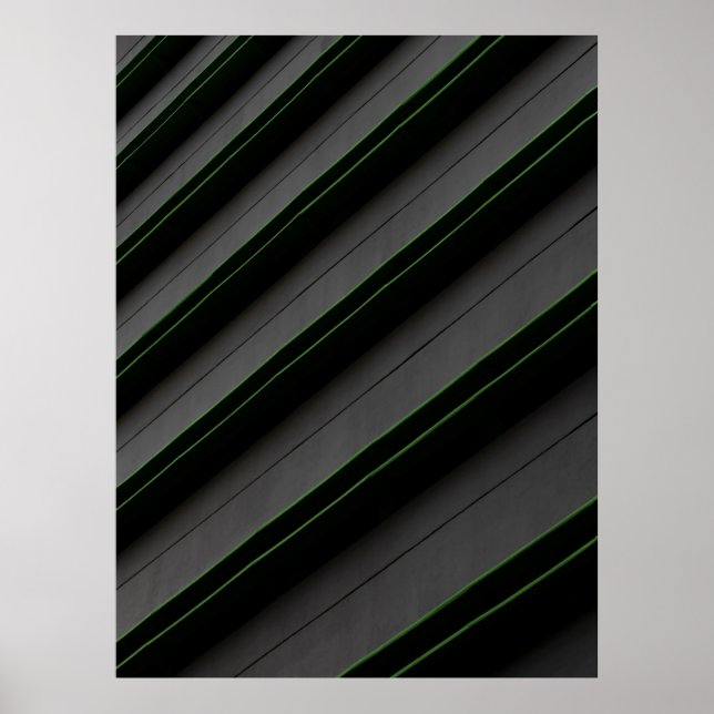 Poster Têxteis de banda branca e preta (Frente)