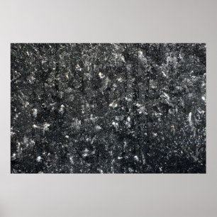Poster Têxtil floral preto e branco