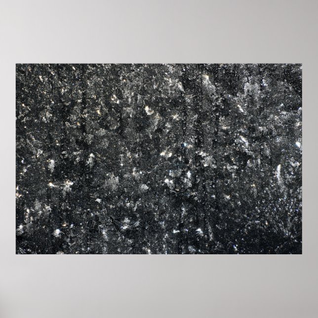 Poster Têxtil floral preto e branco (Frente)