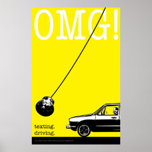 Poster texting. condução. original