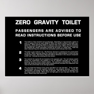 Poster Texto branco da ferramenta de gravidade zero