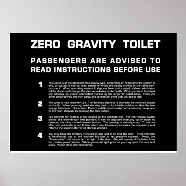Poster Texto branco da ferramenta de gravidade zero (Frente)