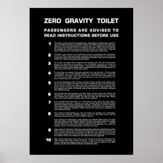 Poster Texto branco do Cheio de Banho com Gravidade Zero