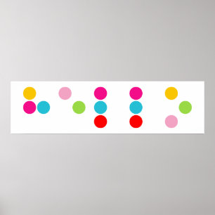 Poster Texto cego das letras do alfabeto da língua de