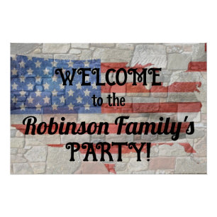 Pôster Texto da Caligrafia do Muro de Sinalizador Patriót