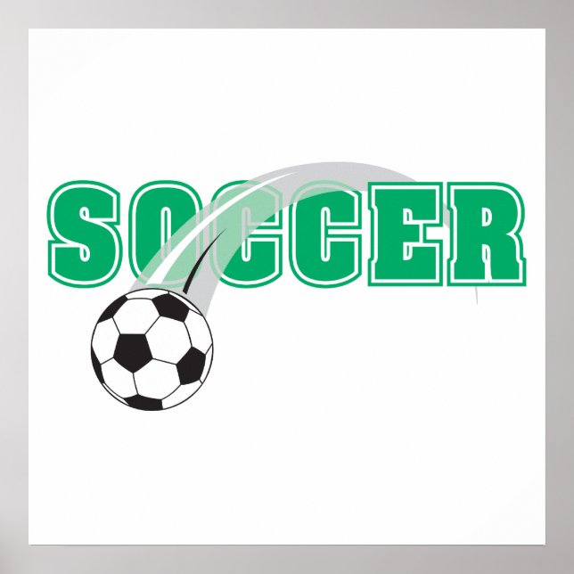 Pôster texto de futebol com design de bola (Frente)