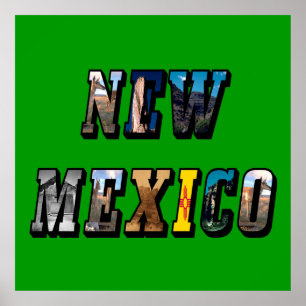 Poster Texto de New mexico, EUA