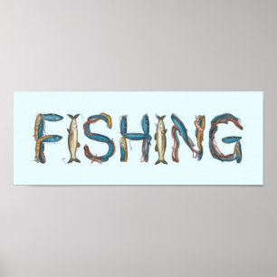 Poster Texto de pesca