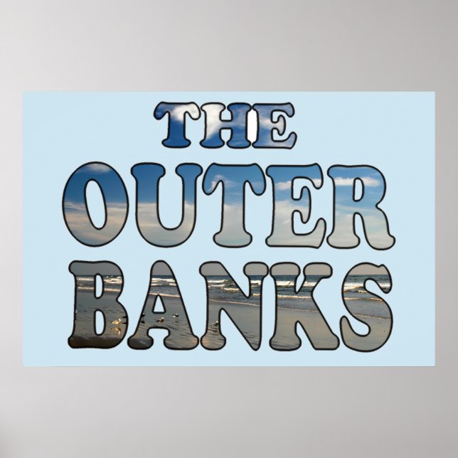 Poster Texto de Praia de Bancos Externos (Frente)
